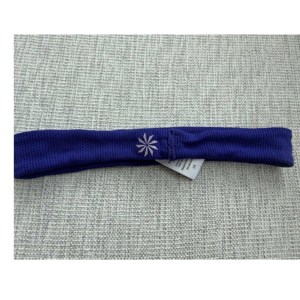 Athleta Womens Royal Blue Mesh Performance Headband Reflective Grip Strip OS